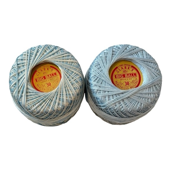 CLARK’S Vintage Big Ball Mercerized Boilfast Crochet Thread Varigated 250 Yards - Picture 4 of 4